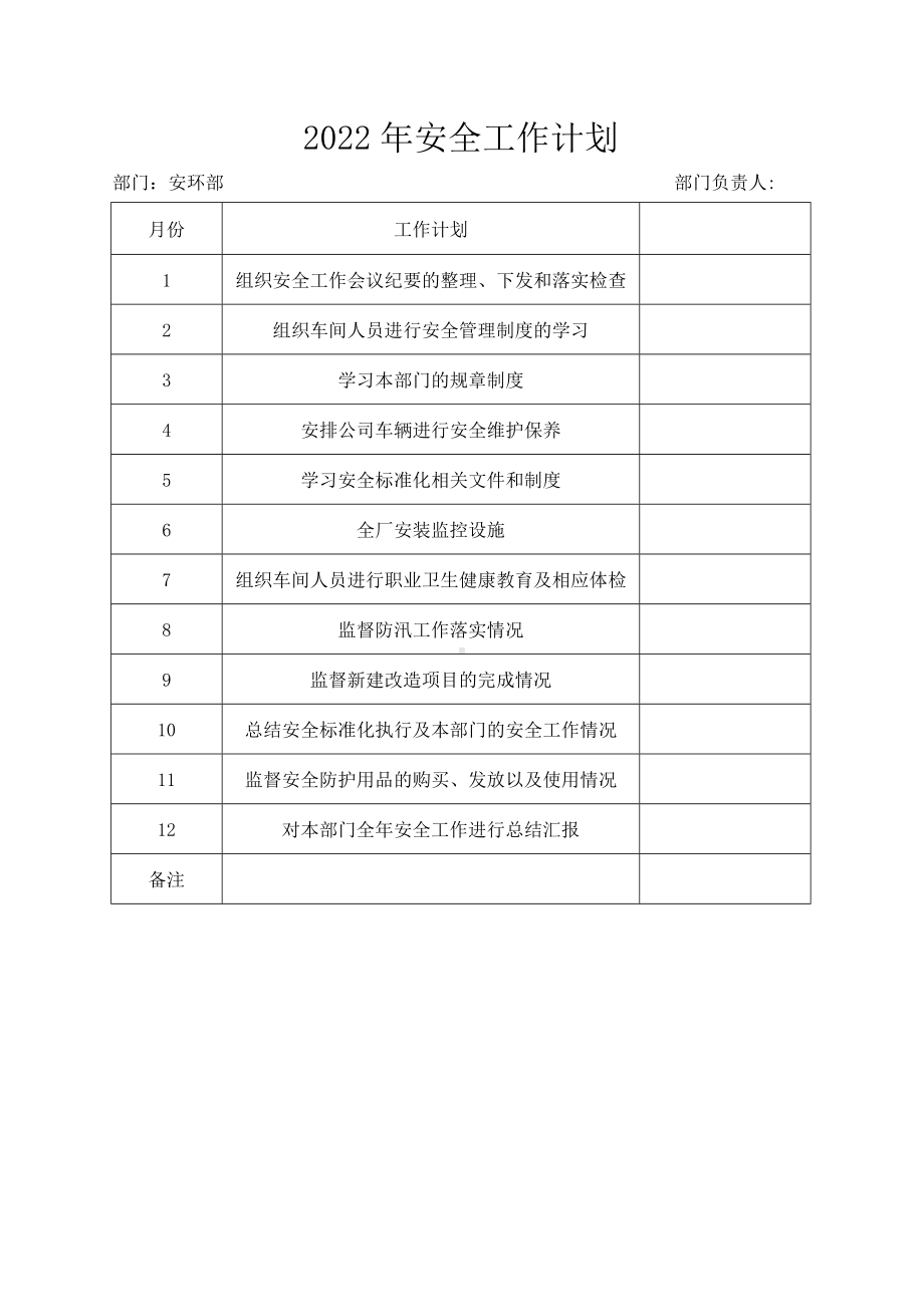 年度各部门安全工作计划.docx_第2页