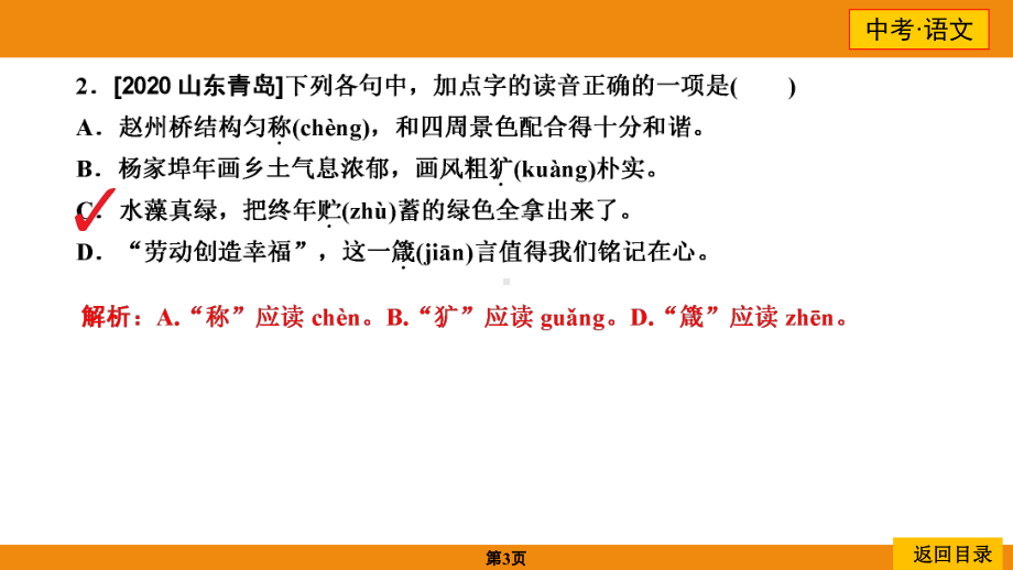 中考命题1 字音 ppt课件-2021届中考语文二轮复习.ppt_第3页