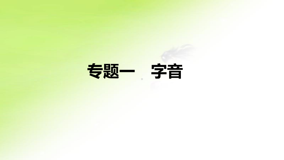 专题 一　字音 ppt课件-重庆市2021年中考语文复习.pptx_第1页