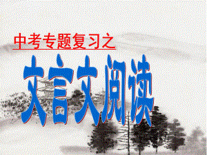 2021年中考复习专题：文言文阅读 ppt课件（39张PPT）.ppt