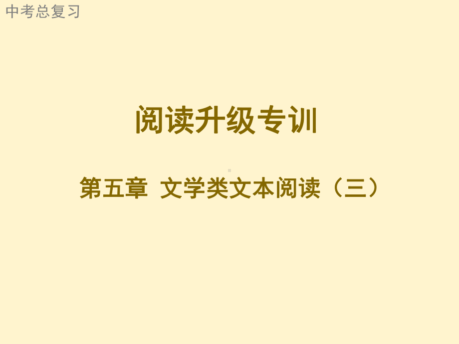 2021年广东省中考语文二轮复习阅读升级专训文学类文本阅读（三）（共46张PPT）ppt课件.ppt_第1页