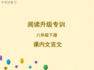 广东2021年中考语文二轮复习阅读升级专训 八年级下册 课内文言文阅读 ppt课件（111张PPT）.ppt