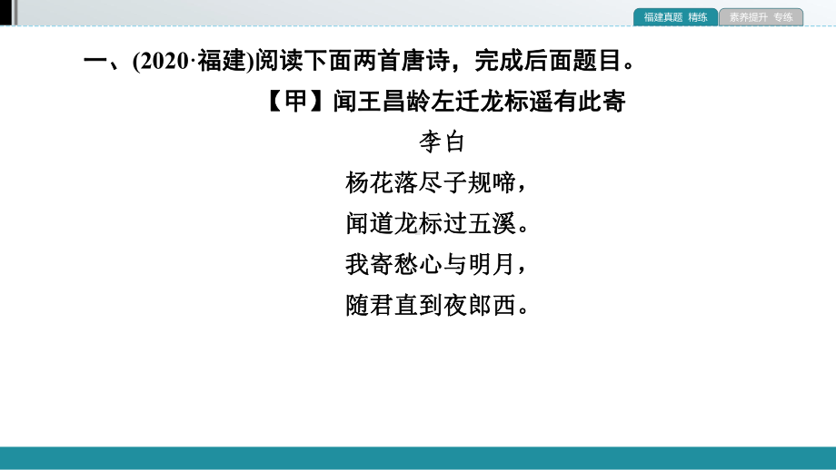 第2部分 专题1 古诗词曲鉴赏 ppt课件—福建省2021年中考语文攻关复习.pptx_第3页