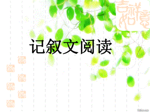 专题14：记叙文阅读-2021年中考语文一轮复习专题培优ppt课件（共28张ppt）.ppt