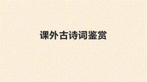 2022年江西省中考语文二轮复习：课外古诗歌鉴赏（共30张PPT）ppt课件.pptx