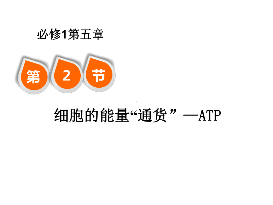 细胞的能量“通货”—ATP.ppt_第1页