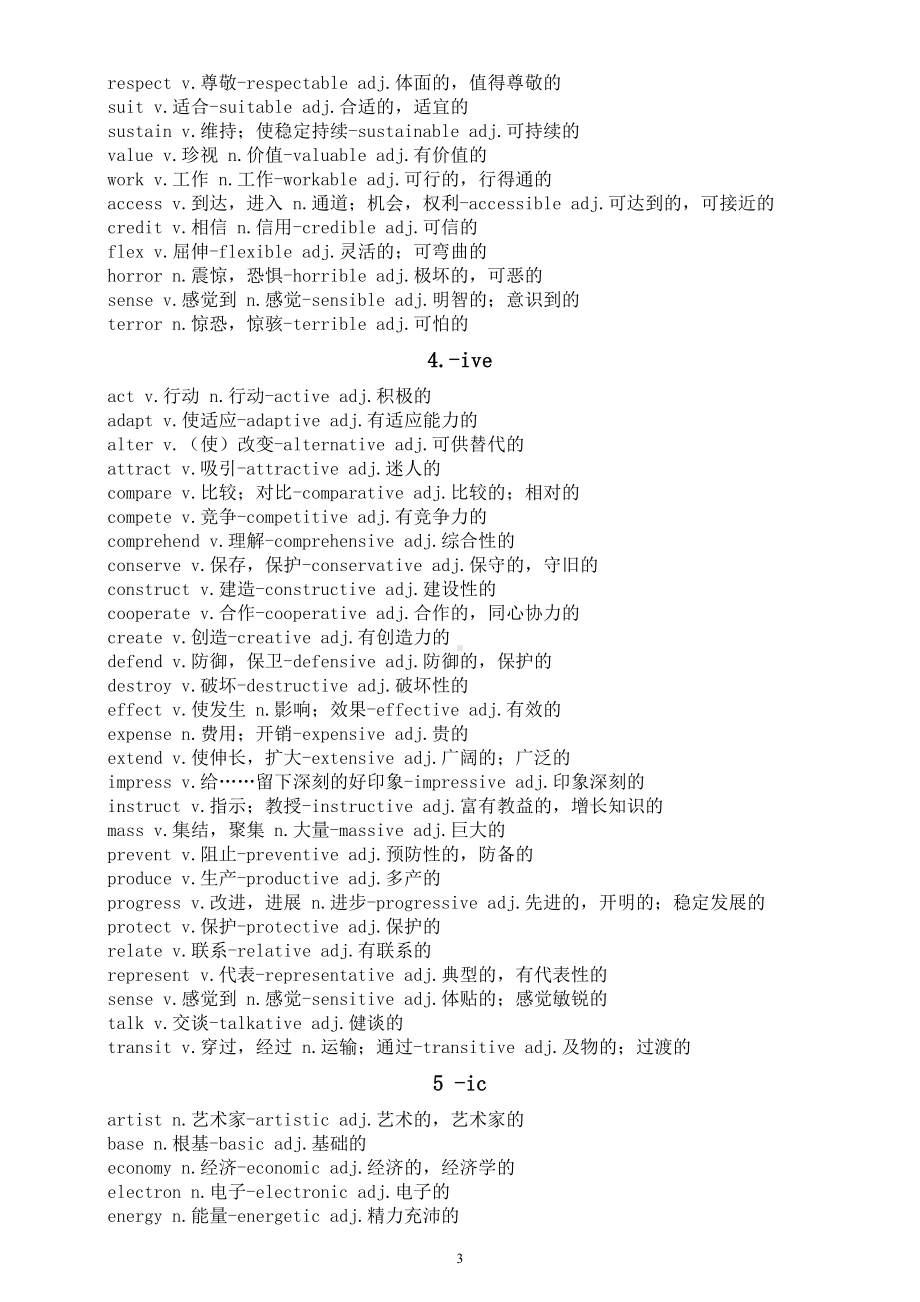 高中英语高考常见形容词后缀整理汇总（共23类）.doc_第3页