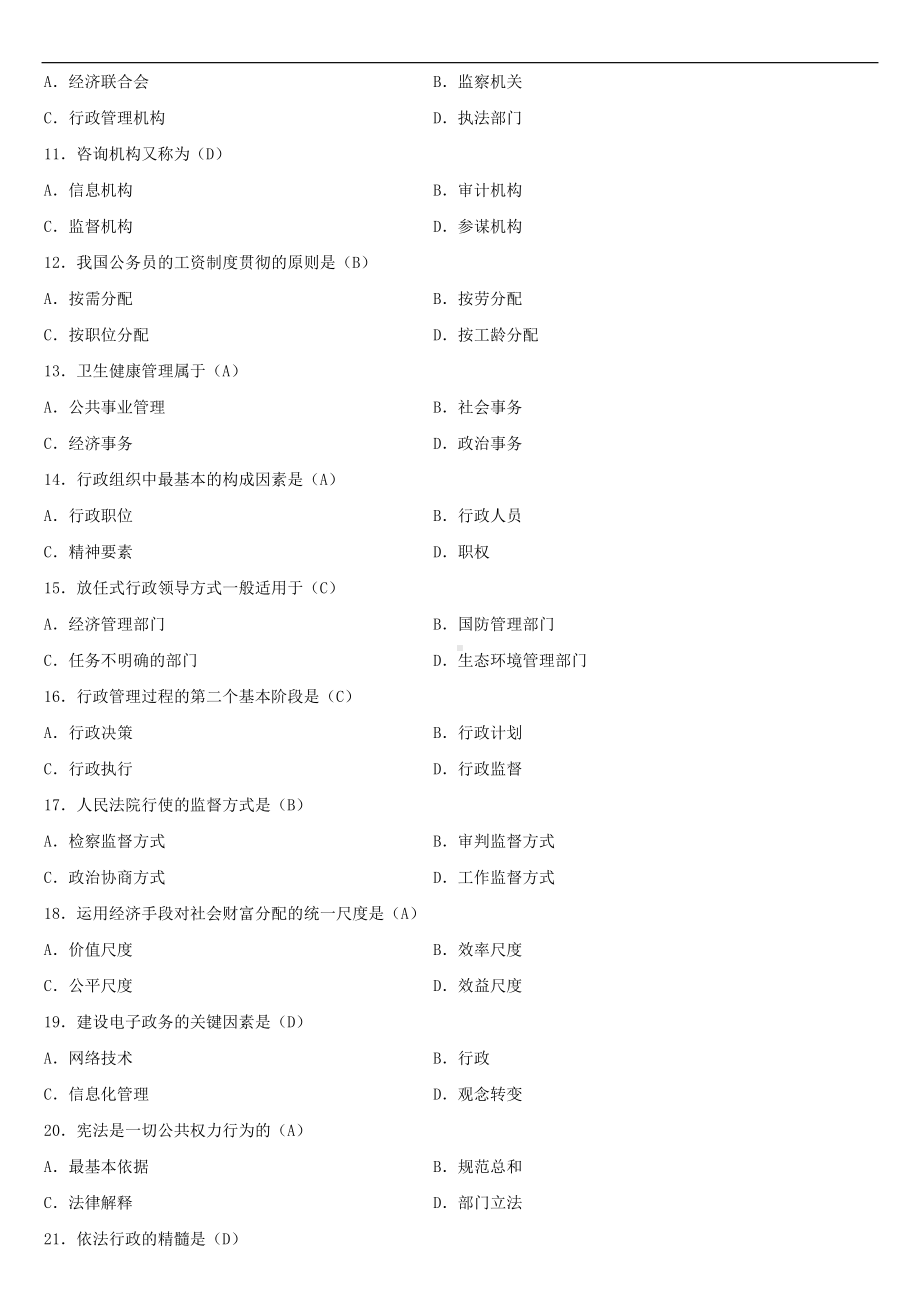 2021年4月自学考试00277行政管理试题答案.doc_第2页