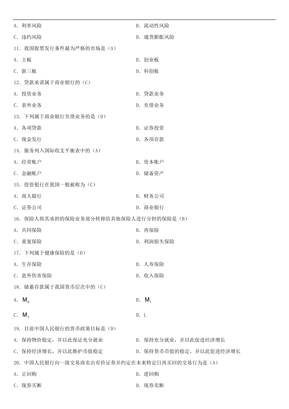 2021年4月自学考试00150金融理论与实务试题答案.doc_第2页