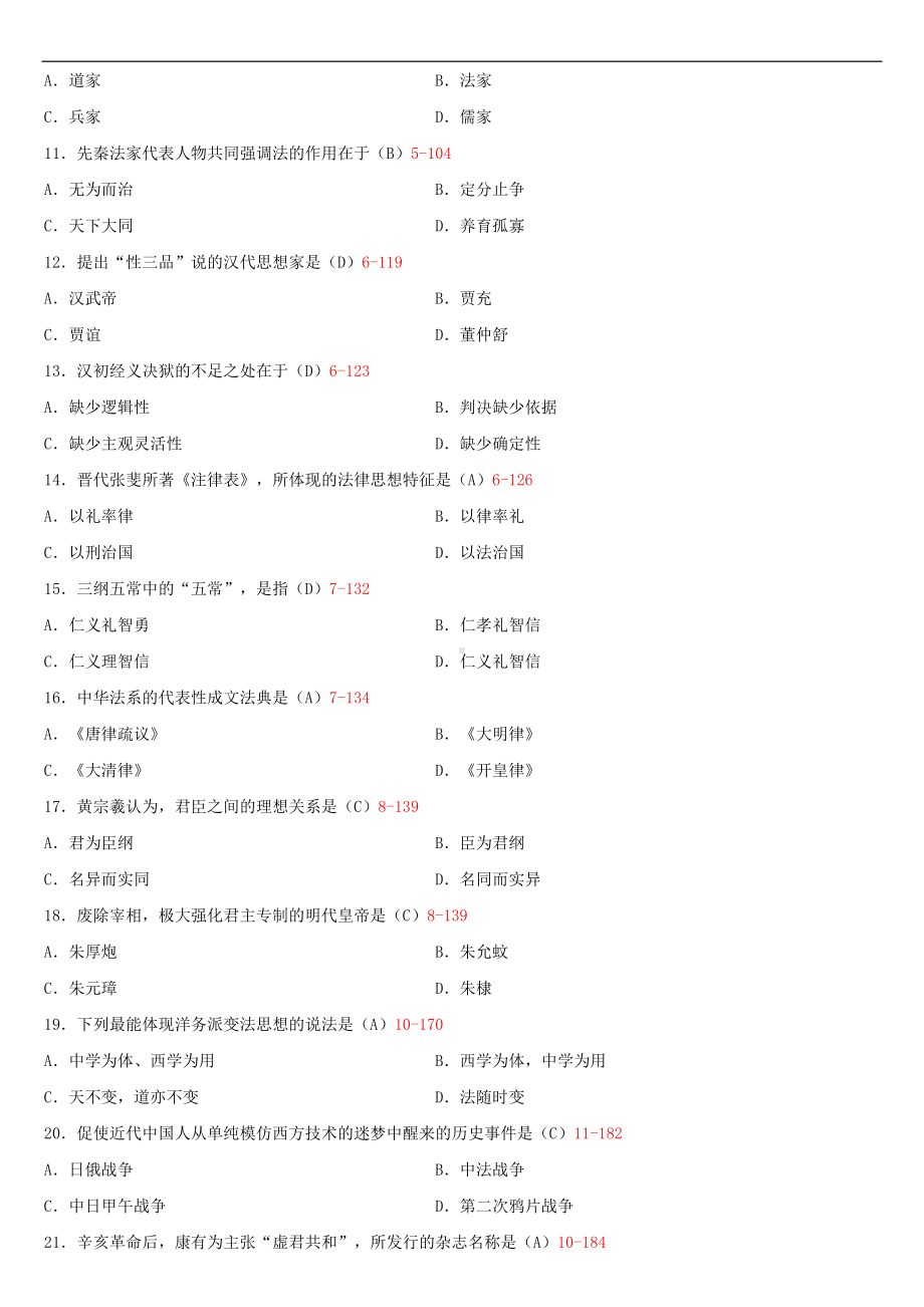 2020年10月自考00264中国法律思想史试题及答案.doc_第2页