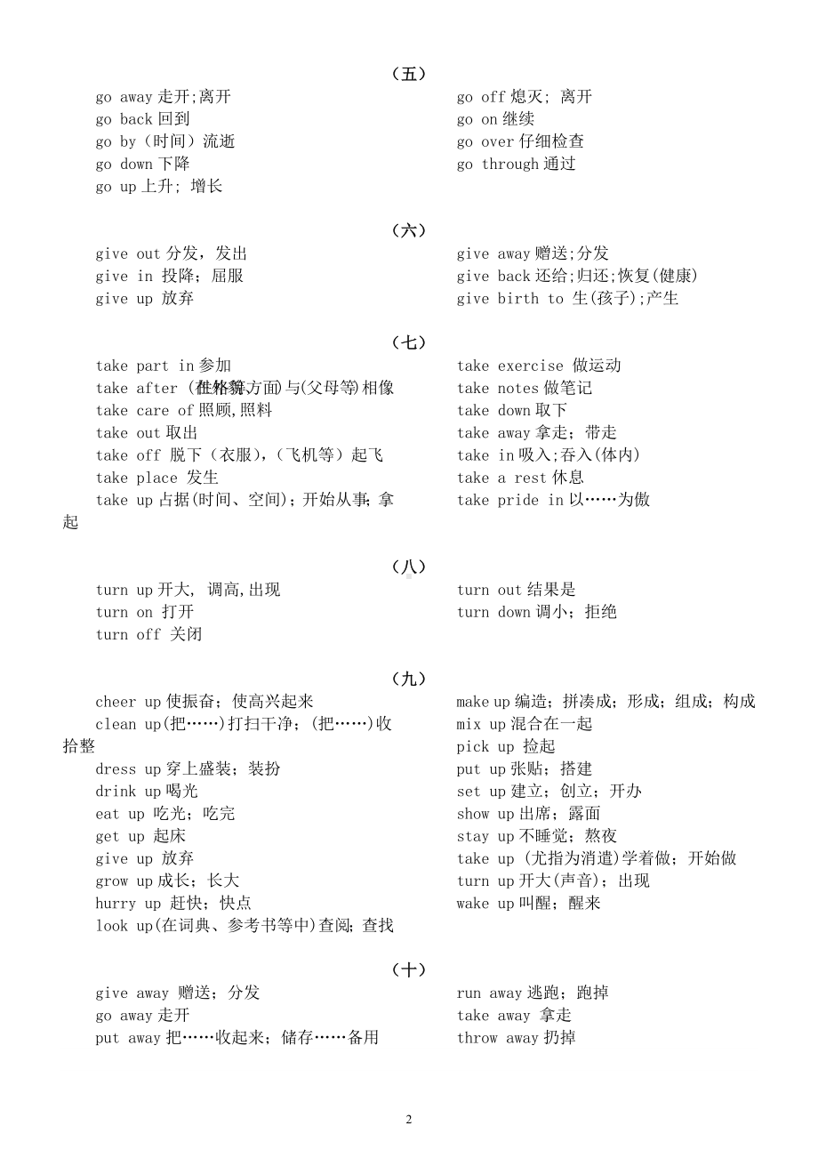 初中英语中考复习动词辨析和动词短语汇总.docx_第3页