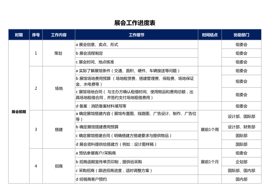 会展工作进度排期表.xlsx_第1页