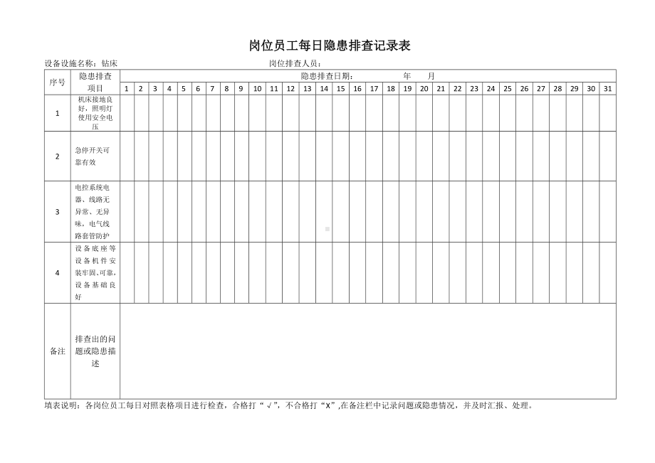 装配车间设备点检表.docx_第1页