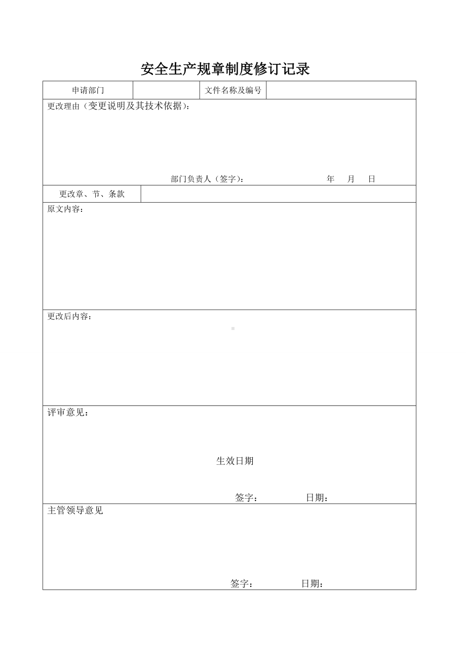 规章制度、操作规程评审修订记录.doc_第1页