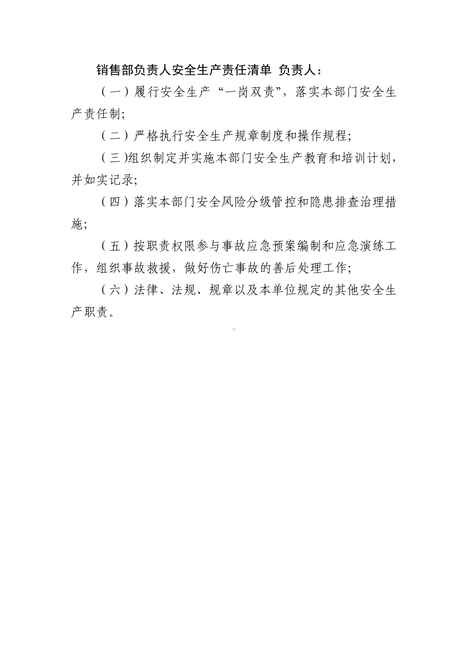 企业全员安全生产责任清单（分管副总、销售人员）.docx_第2页