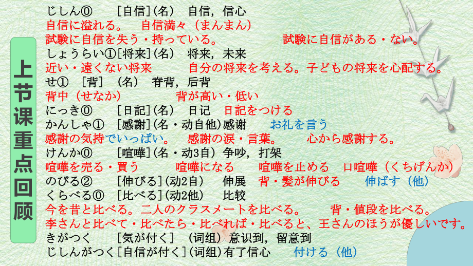 第十二课 十年後の楽しみ 心に残っている言葉 文法ppt课件-2023新人教版《初中日语》第三册.pptx_第2页