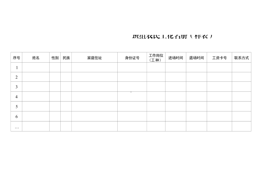 农民工花名册.docx_第1页