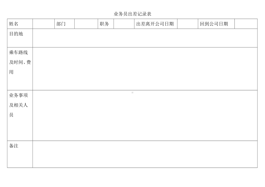 业务员出差记录表.doc_第1页