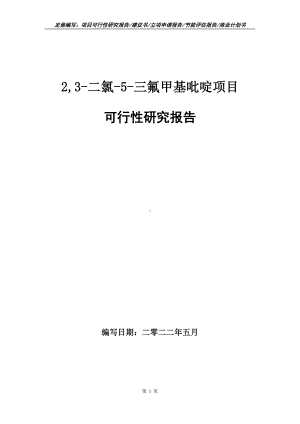 2,3-二氯-5-三氟甲基吡啶项目可行性报告（写作模板）.doc