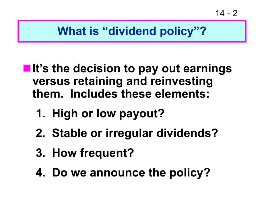 大学课件：公司金融学ch14.ppt_第2页