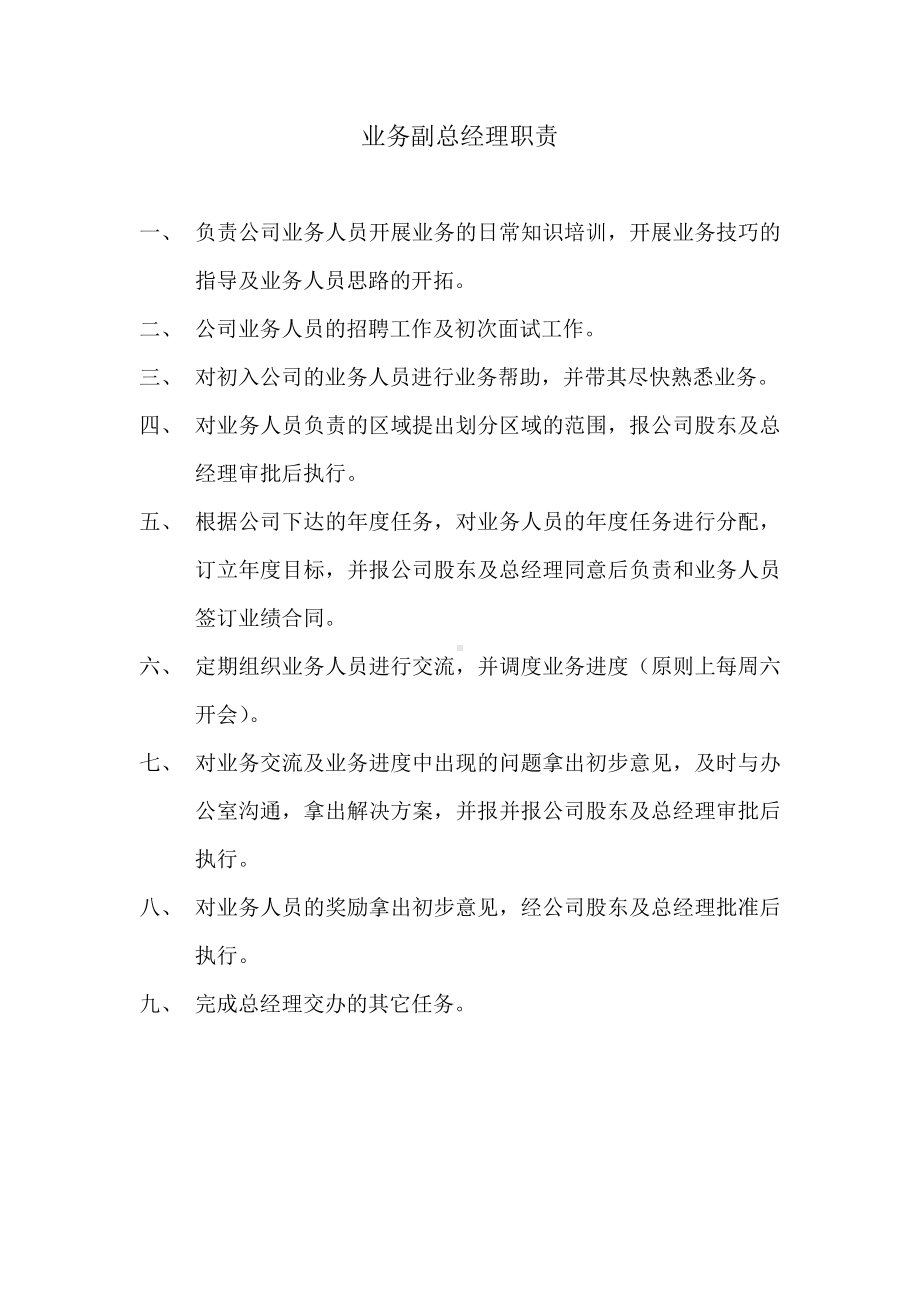 业务副总经理职责.docx_第1页