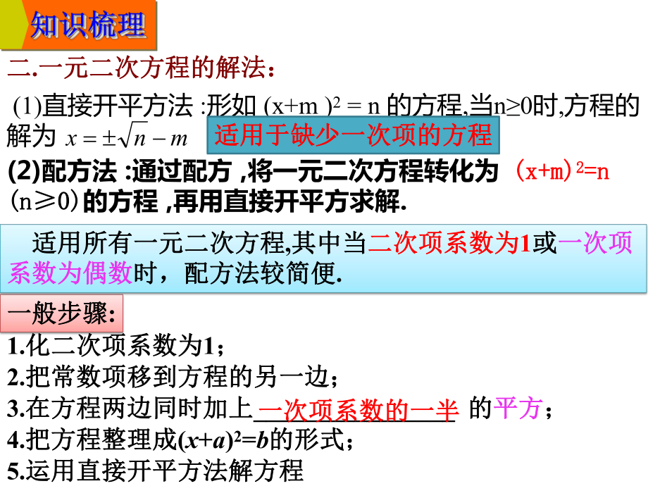 专题二方程与不等式 2.4 一元二次方程-2021年中考数学一轮复习ppt课件.pptx_第3页