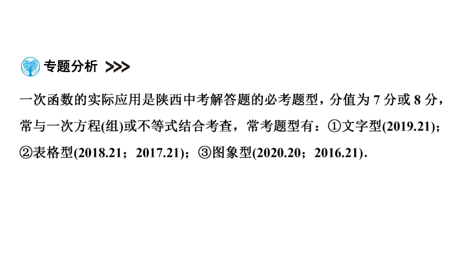 第2部分专题6　一次函数的实际应用-2021年中考数学一轮复习ppt课件（陕西专版）.ppt_第2页