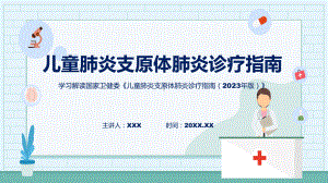 学习解读儿童肺炎支原体肺炎诊疗指南（2023年版）实用（ppt）.pptx