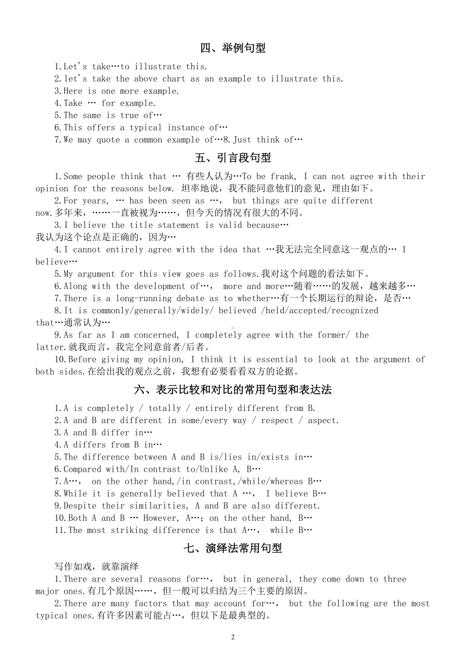 高中英语高考作文常用句型汇总（共十三类）.doc_第2页