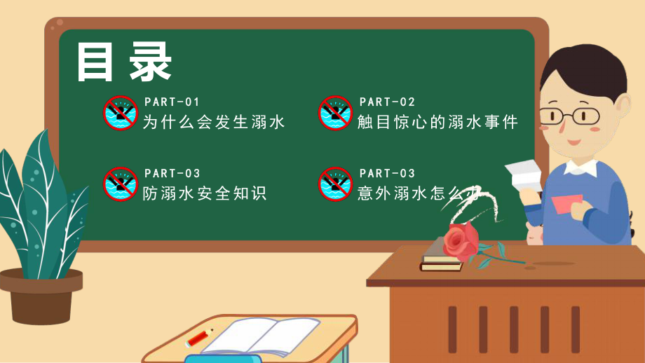 2023黑板风小学四年级防溺水安全教育主题班会PPT模板.pptx_第2页