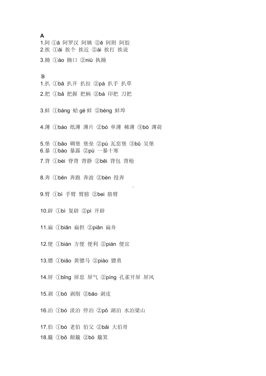 初中语文最易混淆的多音字.docx_第1页