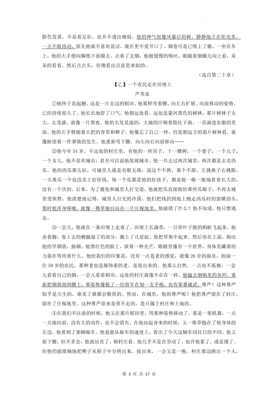 部编版七年级下册语文期中复习：易错题 专项练习题（Word版含答案）.docx_第3页