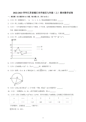 2022-2023学年江苏省镇江市丹徒区九年级（上）期末数学试卷.docx