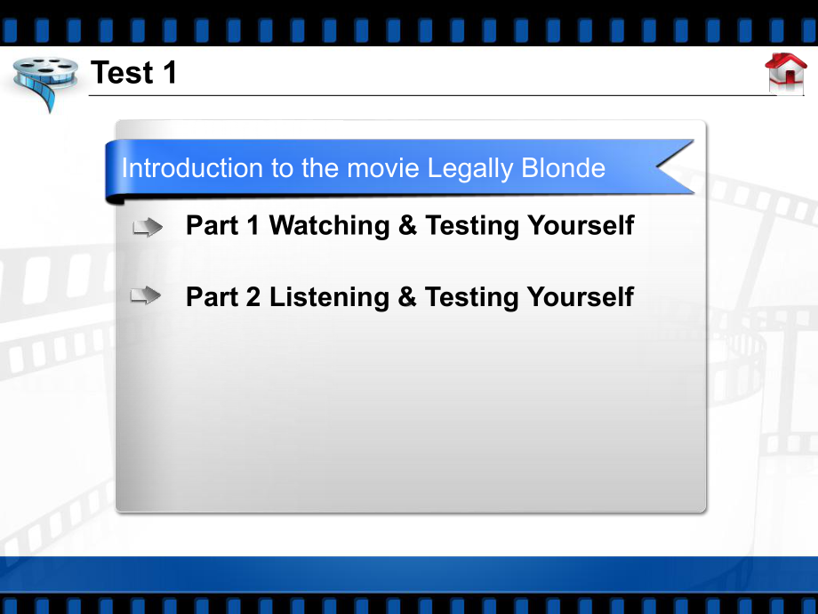 学术英语答案Test 1Introduction to the movie Legally Blonde.pptx_第1页