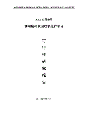 利用废锌灰回收氧化锌项目可行性研究报告建议书.doc