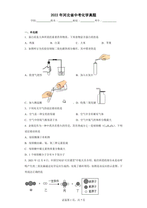 2022年河北省中考化学真题.docx