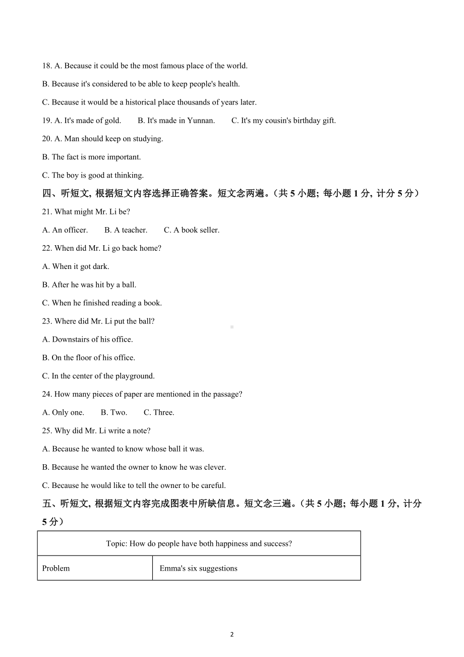 2023年四川省成都市温江区中考一模英语试题.docx_第2页