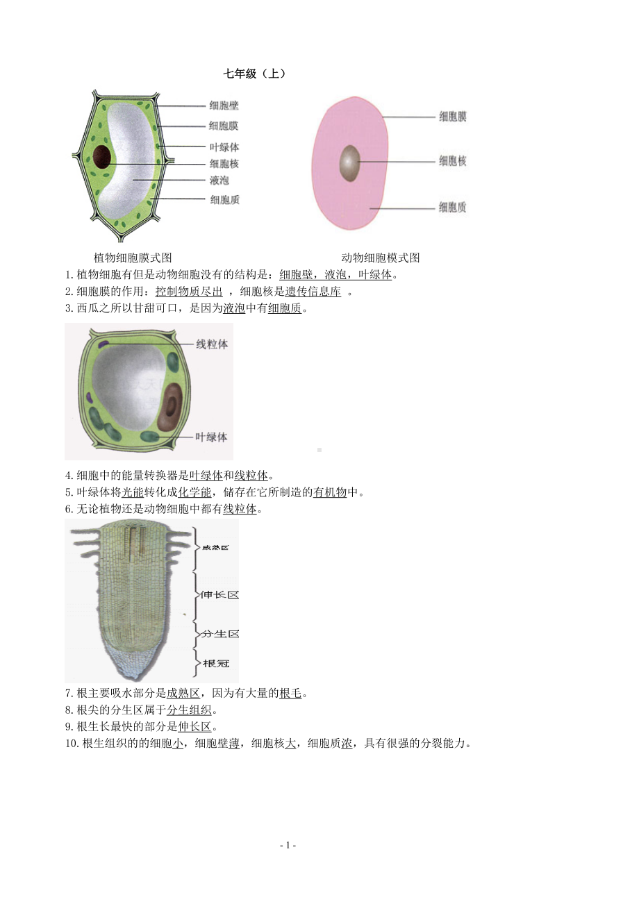 中考复习专题：生物图集附题目.doc_第1页