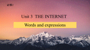 Unit 3 The internet Words and expressions（ppt课件） -2023新人教版（2019）《高中英语》必修第二册.pptx