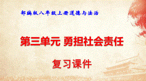 部编版八年级上册道德与法治第三单元 勇担社会责任 复习课件34张.pptx