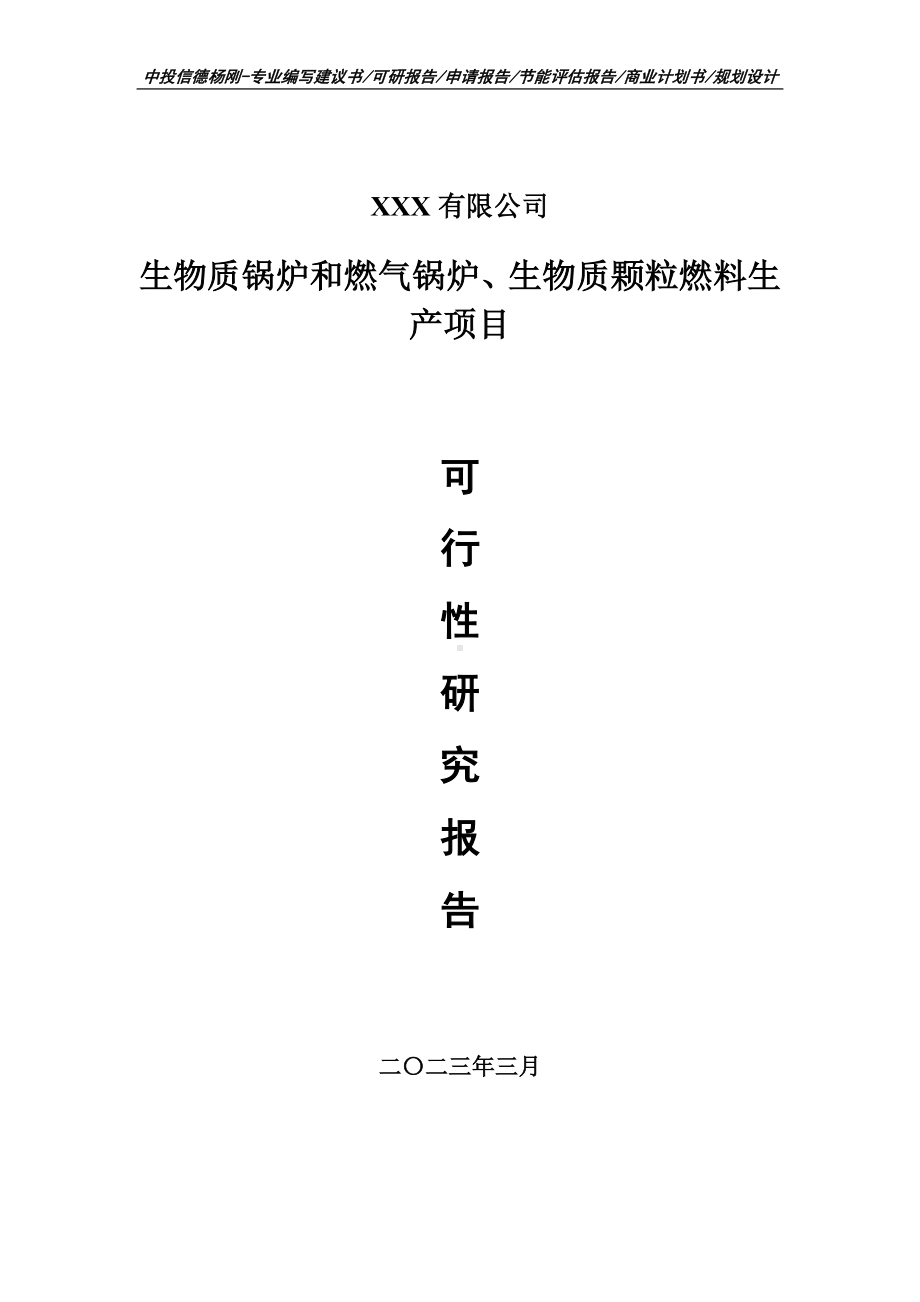 生物质锅炉和燃气锅炉、颗粒燃料生产可行性研究报告.doc_第1页