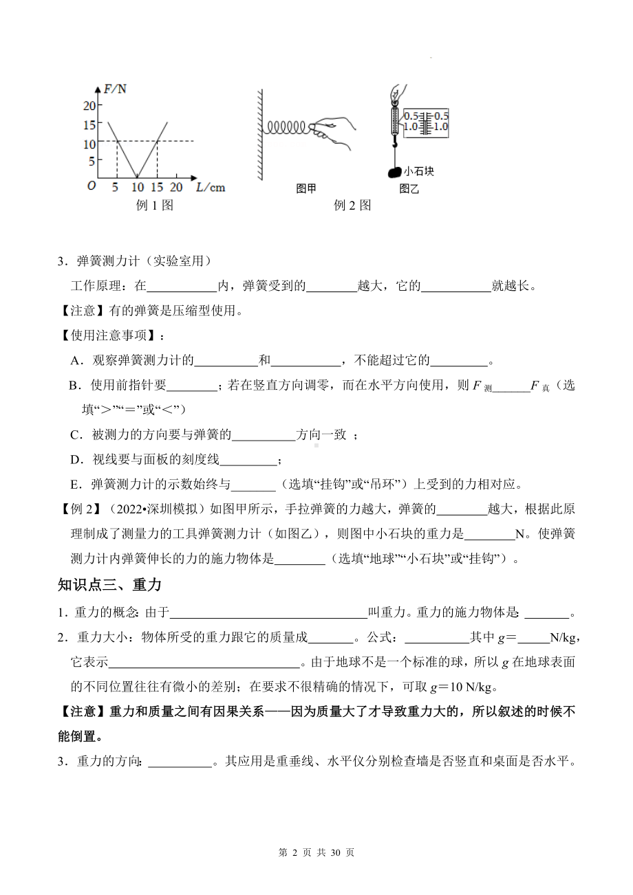 人教版八年级下册物理期末复习知识点考点提纲.docx_第2页