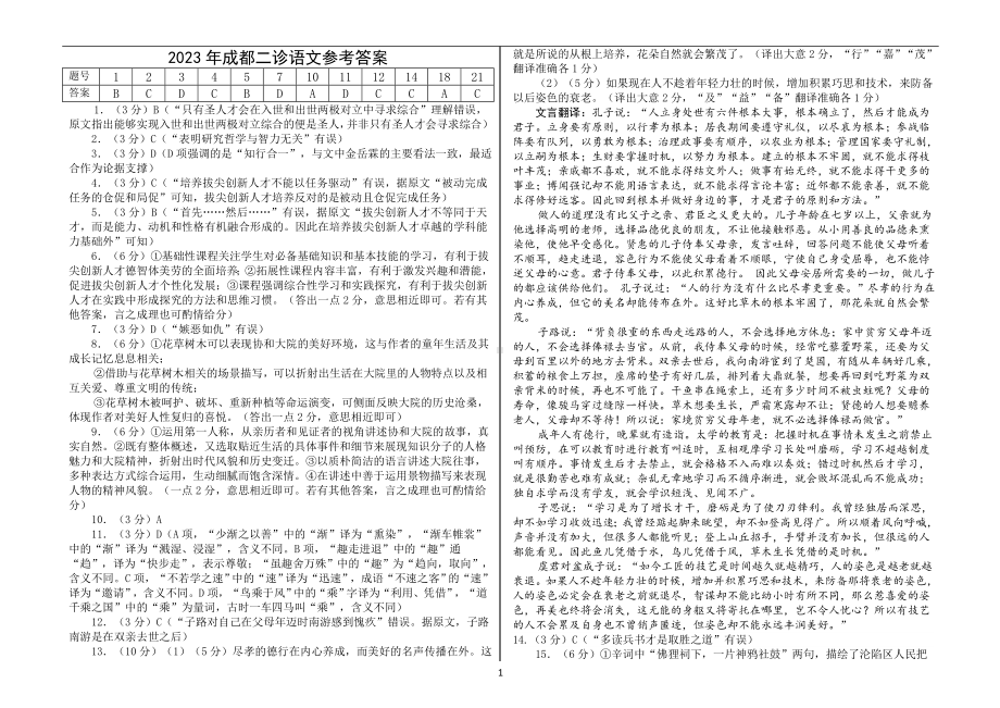 2023年成都二诊语文参考答案.doc_第1页