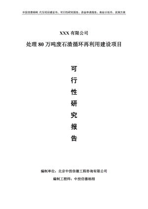 处理80万吨废石渣循环再利用建设可行性研究报告申请立项.doc