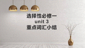 Unit 3 重点单词小结（ppt课件）-2023新人教版（2019）《高中英语》选择性必修第一册.pptx