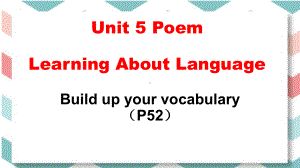 Unit 5 Poem Learning about language（ppt课件）-2023新人教版（2019）《高中英语》选择性必修第三册.pptx