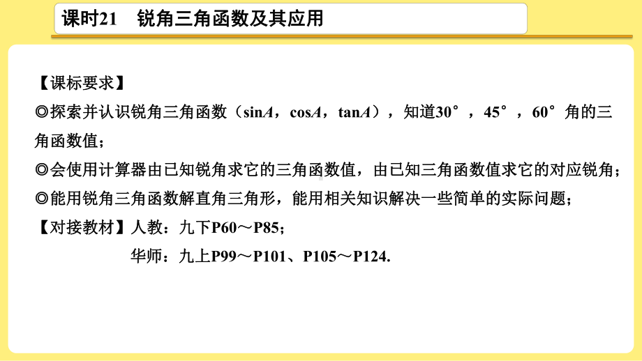 2021年中考一轮复习数学考点解读ppt课件第21课时锐角三角函数及其应用.ppt_第3页