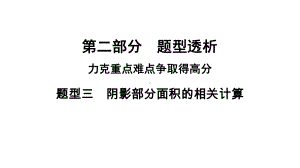 河南省2021年中考数学专用题型3　阴影部分面积的相关计算 ppt课件.ppt