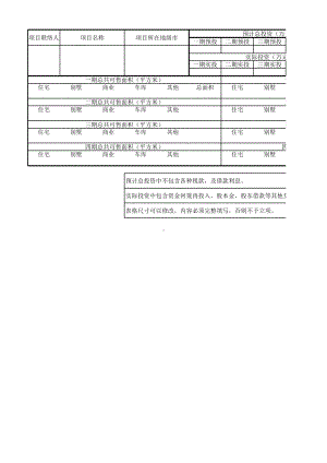 房地产项目立项资料收集表.xlsx