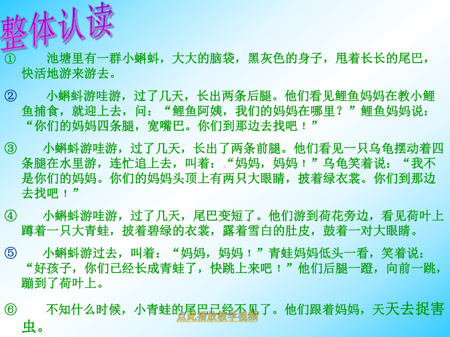 《小蝌蚪找妈妈》教案小蝌蚪找妈妈课件.ppt_第2页